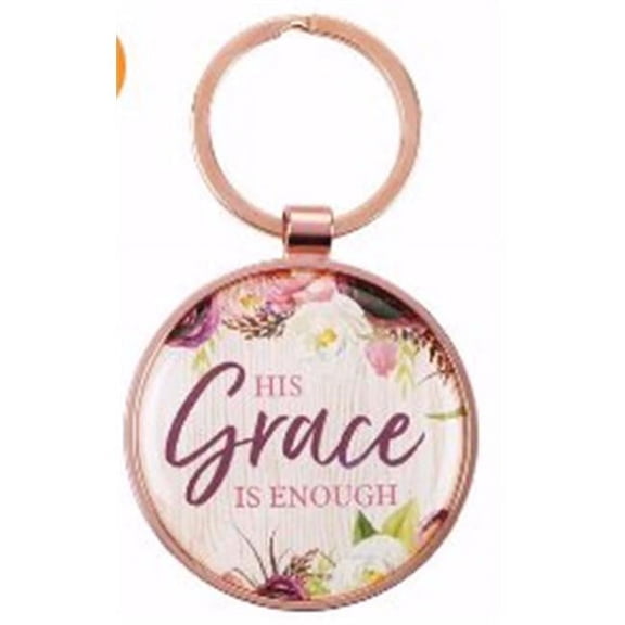 Christian Art Gifts  His Grace Keyring with Gift Tin