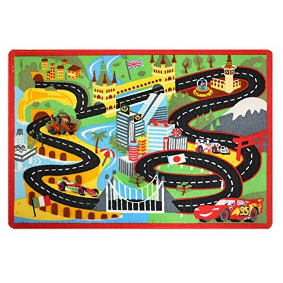 Disney Cars Rug Nitro Edition Toy W Lightning And Mater 2 Disney Cars Rug Nitro Edition Toy W Lightning And Mater 2 Toys Kids