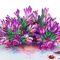 thumbnail image 1 of Tarjeta pop-up 3D de crocus DISJOURNEY 15 x 20 cm, morada, 1 of 7