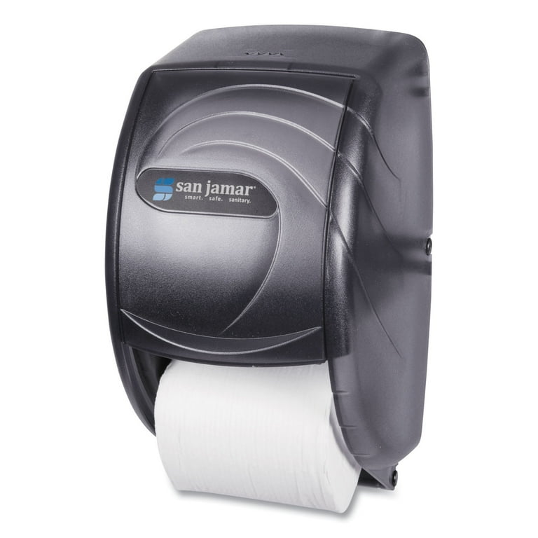 Duett Standard Bath Tissue Dispenser, Oceans, 7.5 x 7 x 12.75, Transparent Black Pearl Duett Standard Bath Tissue Dispenser, Oceans, 7.5 x 7 x 12.75, Transparent Black Pearl