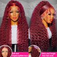 thumbnail image 2 of Cabello humano Wigs Pizazz 99J HD con encaje en la parte delantera, 180, densidad, 70 cm, 2 of 6