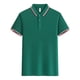thumbnail image 3 of Mens Casual Manga Corta Botón Abajo Camisas de Color Sólido Botón Turndown Cuello Blusa Camisa, Poliéster, 3 of 5