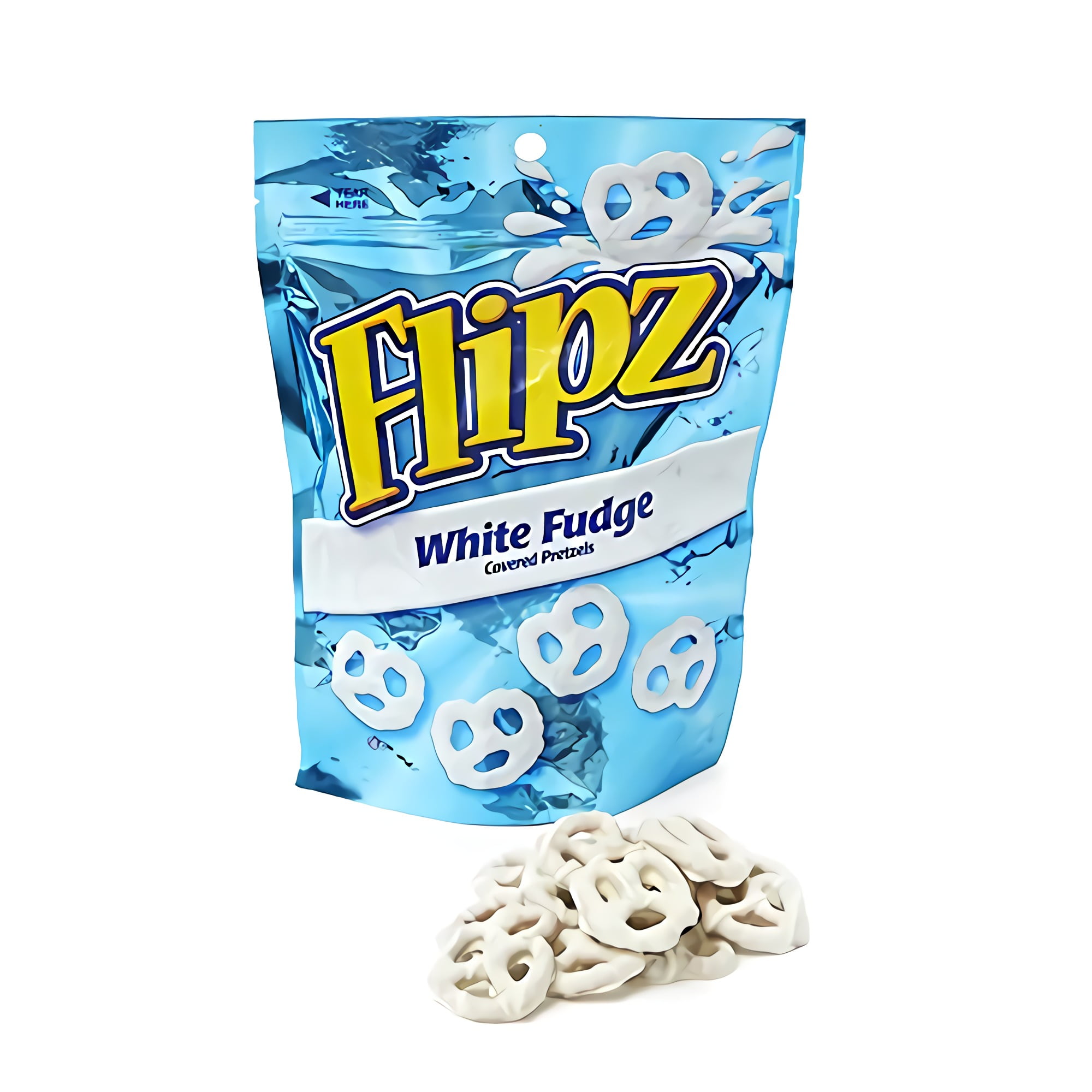 Flipz Chocolate Covered Pretzels, White Fudge, 7.5 Ounce (Gift Pack of