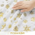thumbnail image 6 of Yastouay Christmas Tablecloth Gold Snowflake Tablecloth Colorful PV Velvet Rectangle Table Cover for Dinner Party, 60" x 84", 6 of 9