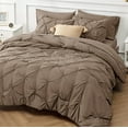 Cozy Comfort Brown Comforter Set Queen Bed in a Bag Queen 7 Pieces