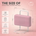 thumbnail image 3 of Kidsbuddy 19.7" Toddler Bed Rails Guard Foldable Portable Kids Bed Rail 5 Hole Height Adjustable Bed Rails for Toddlers, 2PC, Pink, 3 of 9