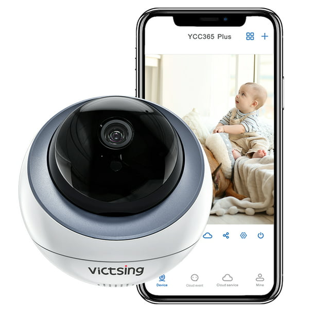 Victsing Baby Monitor Home Camera, 1080p WiFi Smart Wireless Indoor Nanny IP  Camera with Night Vision, Two-Way Audio, Motion Detection, Mobile App,  Remote Control, Cloud Storage, Pet Cat & Dog Camera -