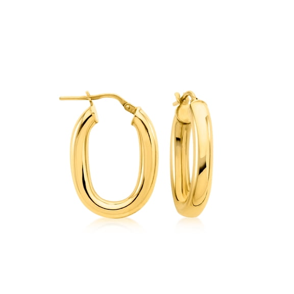 Ross-Simons Italian 18kt Gold Over Sterling Oval Hoop Earrings, Women's, Adult
