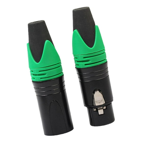 Adaptador de cable de micrófono con conectores XLR de 3 pines macho y hembra, color verde