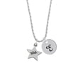 thumbnail image 2 of Delight Jewelry Silvertone Wish Star Silvertone Script Initial Disc - E - Charm Necklace, 20"+3", 2 of 4