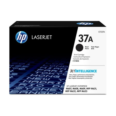 hp 37a black original laserjet toner cartridge, ~11,000 pages, cf237a
