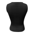 thumbnail image 3 of SNKSDGM Female Women's Tank Tops Loose fit Plus Size Spaghetti Strap Tank Top with Built in Bra Crop Women's Ribbed Vest Turtleneck Sleeveless Basic Shirt Fitted Knit Top L, 3 of 4