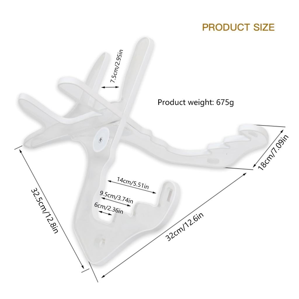 Yihuala Folding Acrylic Ukulele Stand with Light Musical Instrument Holder Small Guitar Stand for Ukulele, Violin and Mandolin