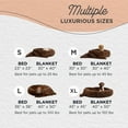 thumbnail image 3 of Best Friends by Sheri Bundle Set The Original Calming Lux Donut Cuddler Cat and Dog Bed + Pet Throw Blanket, Dark Chocolate, Extra Large, 45x45, 3 of 4