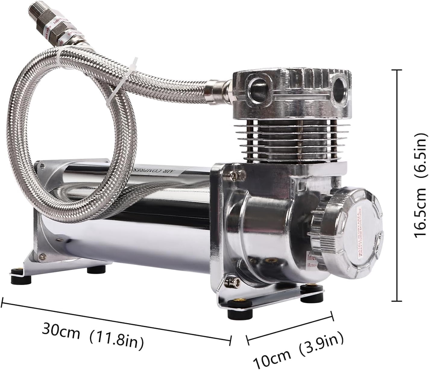 Air Compressor Kit, 12V Air Ride Suspension Compressor, Heavy Duty Airflow Tire Inflator, Portable Air Compressor, Car Retrofit Suspension Air Pump 200PSI