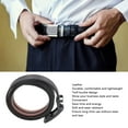 thumbnail image 4 of Cinturón Para Hombre, Cinturón De Cuero Ligero Para Hombre, Hebilla Automática Conveniente Resistente Al Desgaste Para Reuniones De Negocios, 4 of 7