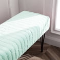 thumbnail image 6 of BuySphere Super Mink Faux Fur White Ottoman Bench 19" x 13" x 17" H, Bright White, Living Room Foot Rest Stool Entryway Makeup Bench End of Bed Bedroom Home Decor Chair for Sitting, 6 of 19