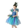 thumbnail image 4 of Toddler Dresses 10-11 Years A-Line Summer Fashion Casual Tulle Outwear With Headwear 2Pcs Sets Fit & Flare Blue Sun Dress, 4 of 7