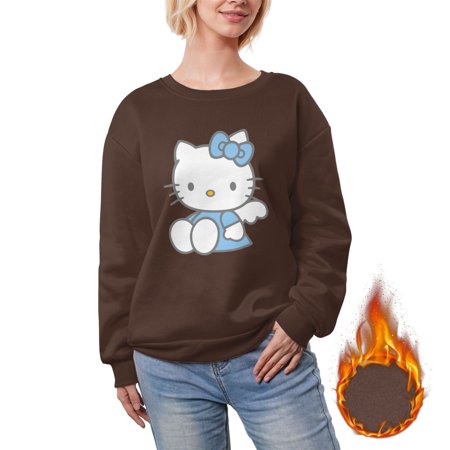 

Hello Kitty Plush And Thickened Women S Niche Casual New Top