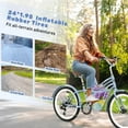 thumbnail image 2 of Women’s Cruiser Bike with 6-Speed, Steel Frame, Leather Saddle, Double Disc Brakes & 24-Inch Tires – Comfortable Commuter Bicycle for Daily Rides & Shopping, 2 of 8
