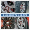 thumbnail image 4 of JDMSPEED New Red 32 Pc Set Spike Lug Nuts 9/16" Replacement for Dodge RAM 2500 3500 1994-2011, 4 of 4