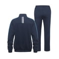 thumbnail image 3 of Women's 2Pc Full Zip Tracksuit, 4 Way Stretch with Reflective Stripes & Zipper Pockets for Golf Running Gym Dark Blue M, 3 of 9