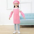thumbnail image 2 of Daznico Kid Art Smock Solid Color Apron Sleeve and Hat Three Piece Set for Children Printed Artist Painting Aprons Smocks with Long Sleeve,3-6 Years, 2 of 3