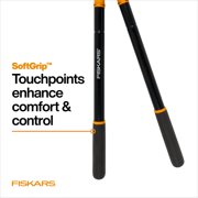 Fiskars Telescopic Bypass Lopper Garden Tool, 24.5-37 Steel Handle and Blade, Black and Orange