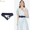 thumbnail image 4 of Women Wide Stretchy Belt,Vintage Chunky Buckle Elastic Waist Belts for Women Dress, 4 of 7