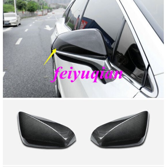 2P ABS Carbon Fiber Exterior Rear View Mirror Cover Trim for Lexus NX 2015-2020
