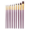 thumbnail image 2 of EGNMCR Acrylic Paint Brush Set 10 Pcs Nylon Hair Brushes For All Purpose Oil Acrylic Brush, 2 of 3