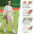 thumbnail image 6 of POLERO Ladies Love Piano Pink Yoga Tennis Skirt with Pockets for Fall Winter Pleated Skirted Athletic Gym Tennis Legging for Women Tights Yoga Skirts Tummy Control Workout Sports Leggings, 6 of 7