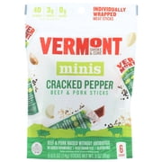 Vermont Smoke & Cure Minis Cracked Pepper Beef & Pork Sticks, 6/ .5oz