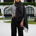 thumbnail image 2 of HNMKIU Soft Winter Scarf For Cozy Thick Wrap Shawl Elegant Neck Warmer Crafted For Casual Home Comfort And Year Round Wear Black,One Size, 2 of 5
