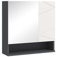 thumbnail image 1 of Kleankin Bathroom Mirror Cabinet with Shelf, Light Grey, 1 of 9