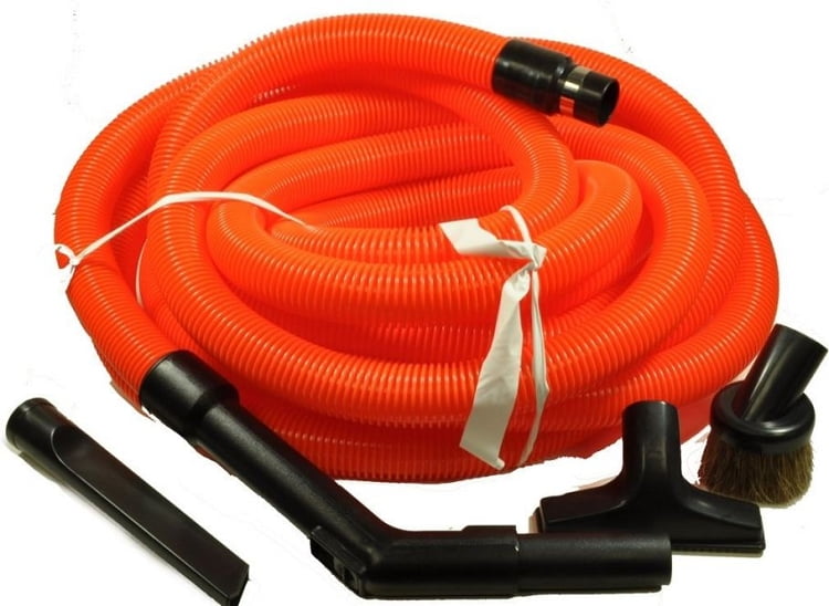 Flexible Vacuum Hose Orange Crushproof Plastic 1 1/4 x 50 ft Long Length 