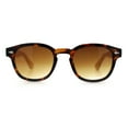 thumbnail image 4 of Bamboo Wood Arm Keyhole Round Horn Rim Hipster Vintage Vibe Sunglasses Tortoise - Brown, 4 of 8
