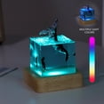 thumbnail image 4 of Adorno de resina marina luminosa con luz USB de 7 colores - Luz nocturna azul de ballena oceánica para decoración de dormitorios y oficinas, 4 of 7