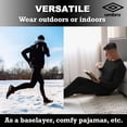 thumbnail image 6 of Umbro Mens Thermal Underwear Set Insulated Shirt & Long Johns, Black Large, 6 of 7