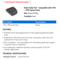 thumbnail image 2 of Brake Pedal Pad - Compatible with 1992 - 1998 Toyota Paseo 1993 1994 1995 1996 1997, 2 of 2