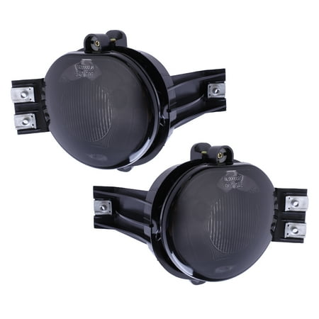 Motoos Bumper Driving Fog Lights Lamps CH2592121 CH2593121 Replacement for 04-06 Dodge Durango 02-08 Dodge Ram 1500 2500 3500 9006 12V 55W Bulbs Smoke Lens