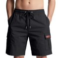thumbnail image 2 of Frnrwgo Mens Cargo Shorts Drawstring Multi-Pocket Lightweight Breathable Stretch Workout Gym Training Pants, 2 of 5