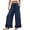 Blue, variant on Pants for Women Wide Leg Elastic Waist Casual Trousers High Waisted Ruffle Hem Palazzo Pants with Pockets
