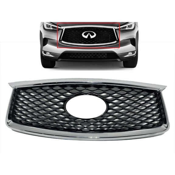 2019 2020 2021 Compatible With Infiniti QX50 Grille Front Bumper Upper Grille With Camera Option