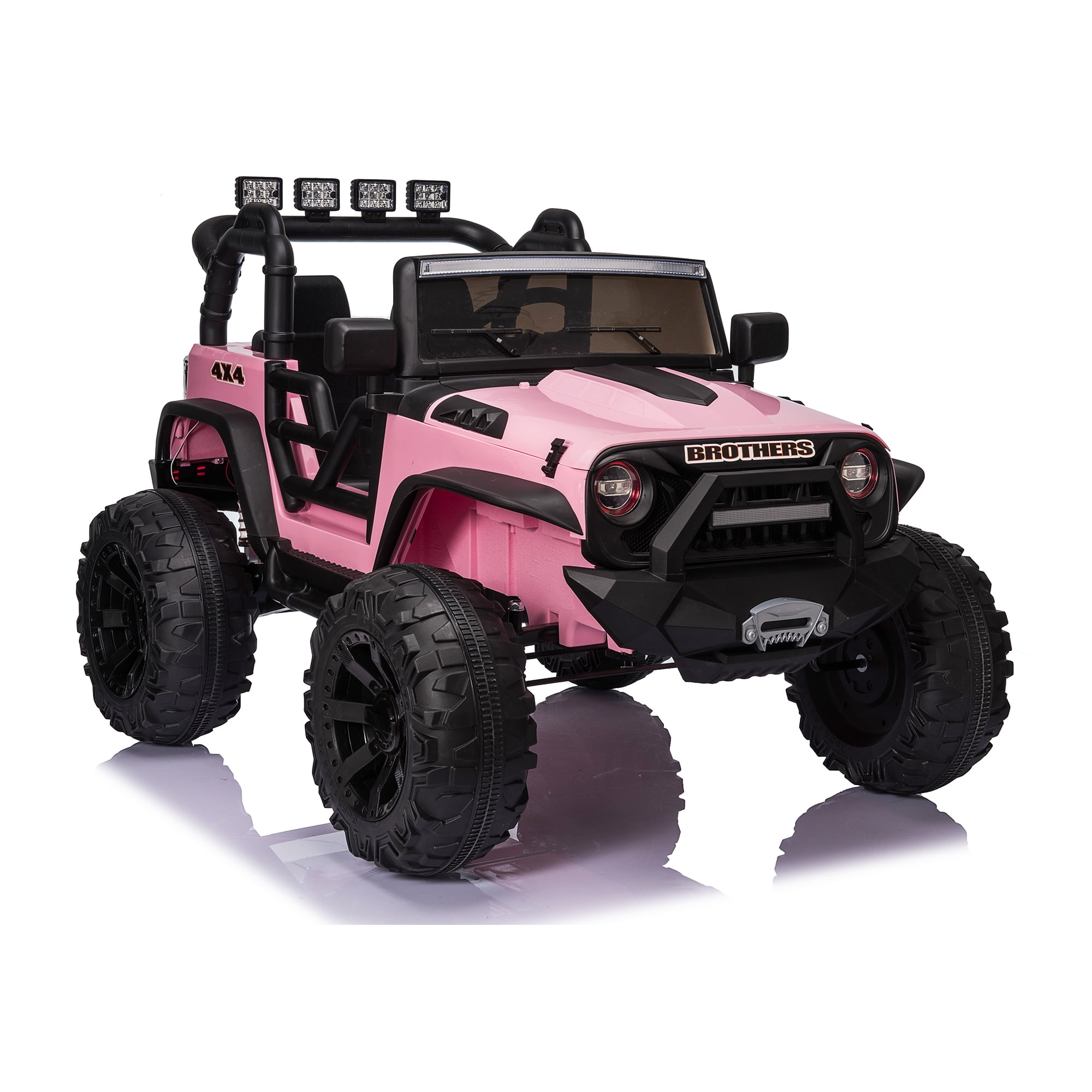 CIPACHO Double Drive Electron Kids Ride On Truck, 24V Battery Powered Toy Car with Spring Suspension, Remote Control, Pink CIPACHO Double Drive Electron Kids Ride On Truck, 24V Battery Powered Toy Car with Spring Suspension, Remote Control, Pink