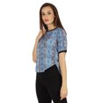 thumbnail image 4 of Inkmeso Round Neck Causal Tee Tops For Womens Printed Regular Fit High-Low Hem Top, 4 of 7