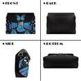 thumbnail image 5 of KUIFORTI Blue Butterfly Crossbody Leather Bag Portability Lightweight Medium Shoulder Handbags Casual Leather Shoulder Bag Wallets with Chain Strap for Work Shopping, 5 of 7