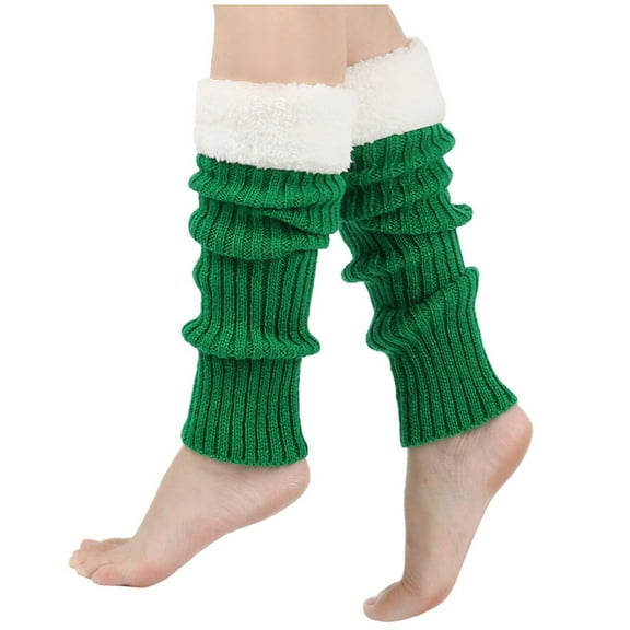 Leg Warmers for Women Cable Knit Leg Warmer Socks Legwarmers Sherpa Warm Leg Warmers 80s Accessories for Party Yoga Sports