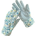 thumbnail image 1 of Paquete de 12 Guantes de Trabajo de Punto de Algodón Florales Surtidos en Azul Mediu, 1 of 7
