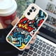 thumbnail image 3 of ¡Exprese su estilo con esta llamativa funda para teléfono plateada colorida de doble capa mate con dibujos animados para iPhone!, 3 of 4